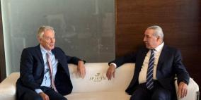 الشيخ يبحث مع بلير سبل إنجاح مبادرة الرئيس ترمب لوقف الحرب