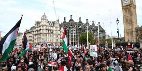 تظاهرة احتجاجية في لندن ضد مواصلة إسرائيل هجماتها على غزة