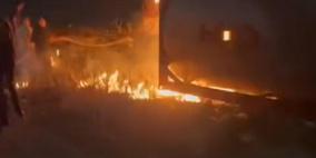 مستوطنون يحرقون أراضي زراعية في عرابة جنوب جنين