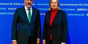 السفير ليث عرفة يطلع وزيرة العمل الألمانية على التطورات في فلسطين