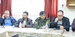 الأمن الوطني في قلقيلية يعقد لقاءً مع حركة فتح وبلدية كفر ثلث