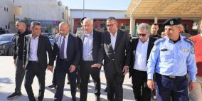 وزير الداخلية في زيارة تفقدية للمعبر التجاري الفلسطيني 