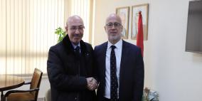 صبح يستقبل السفير البرازيلي لدى دولة فلسطين