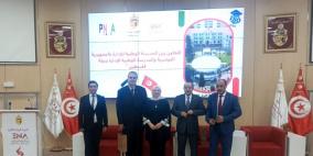 الوزير أبو زيد يُلقي محاضرة أمام طلبة وخريجي المدرسة الوطنية للإدارة في تونس