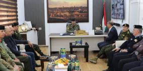 قائد قوات الامن الوطني اللواء العبد ابراهيم خليل يزور قيادة منطقة سلفيت