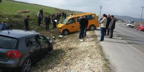 7 إصابات في حادث سير جنوب نابلس