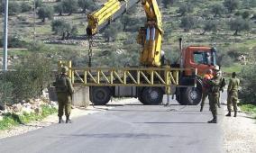 الاحتلال ينصب بوابتين عند مدخلي مرج نعجة والزبيدات شمال أريحا