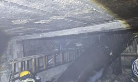 صور.. شظية تدمر منزلا من ثلاثة طوابق وتسبب حريقا وأضرارا هائلة في سلفيت