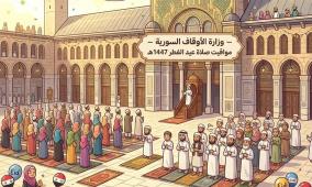 موعد وقت صلاة عيد الفطر 2026 في سوريا (1447هـ) لجميع المحافظات
