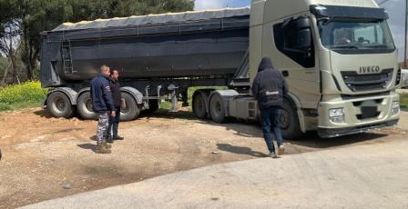 "جودة البيئة": إرجاع شاحنة محملة بمخلفات إسرائيلية إلى مصدرها بعد ضبطها في بيت لحم