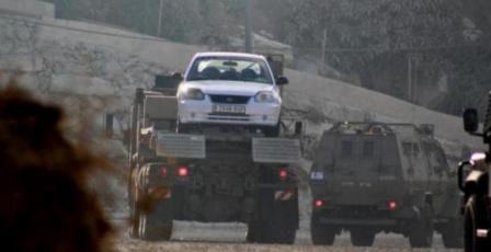 الاحتلال يستولي على مركبات خلال اقتحام قرية اللبن الشرقية