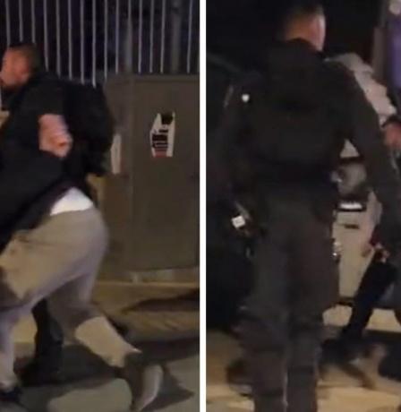 الاحتلال يعتدي على المصلين ويعتقل عددا من الشبان عند باب الساهرة