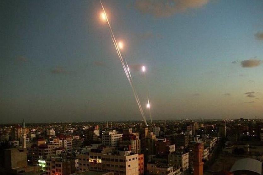 رشقة صواريخ من غزة نحو المستوطنات