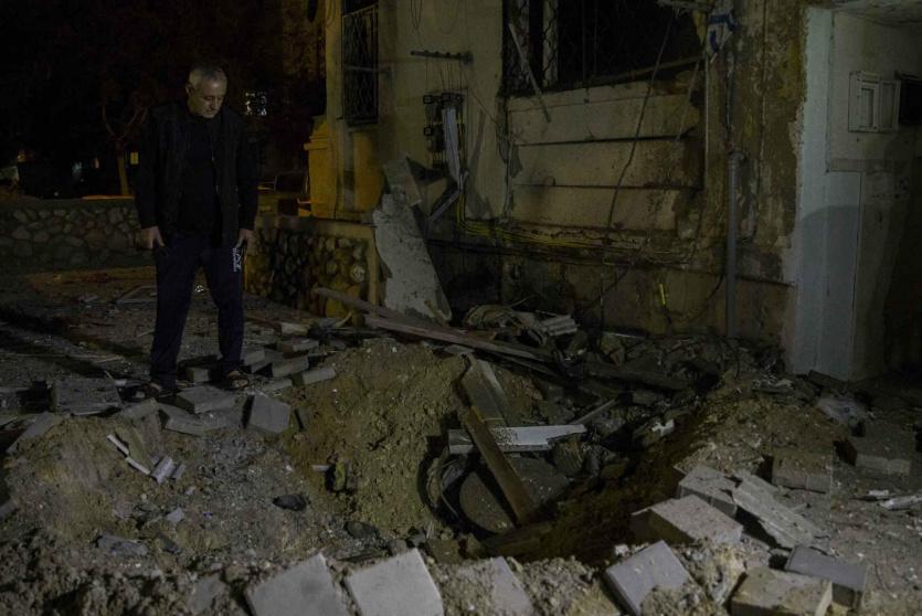 اثار سقوط قذائف المقاومة على مستوطنات الاحتلال