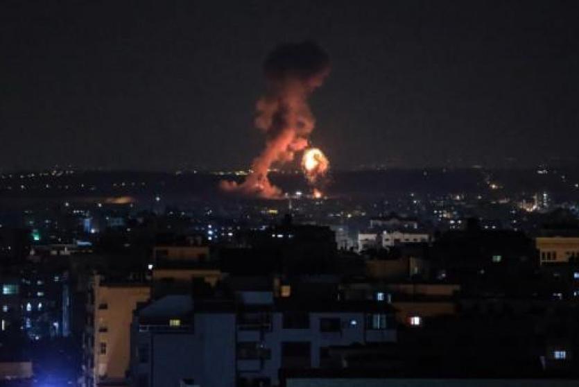 ارشيف - قصف اسرائيلي على غزة 