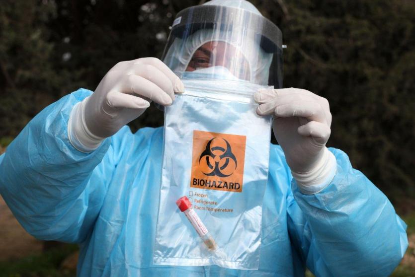 عينات فحص كورونا في اسرائيل