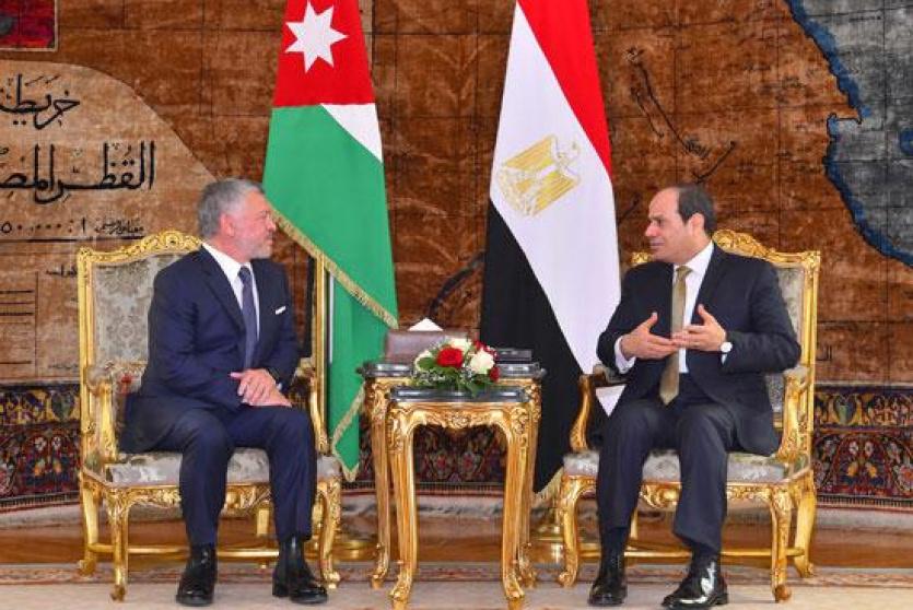 لقاء سابق بين السيسي والعاهل الاردني 