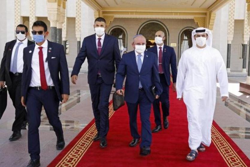 رئيس الوفد الإسرائيلي، مئير بن شبات في أبو ظبي، الأسبوع الماضي (أ.ب.)