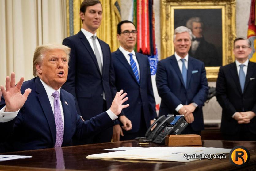 ترامب خلال الاعلان عن اتفاق التطبيع بين إسرائيل والامارات