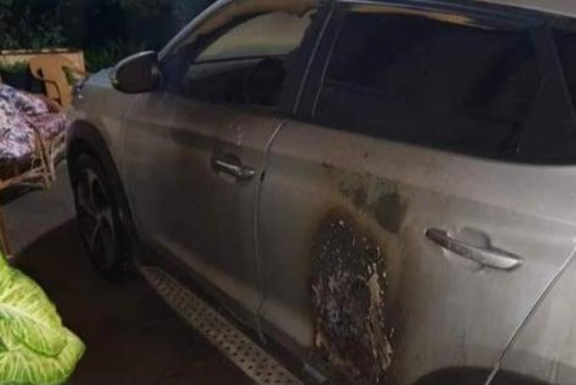 إحراق سيارة محاسب مجلس كفرمندا