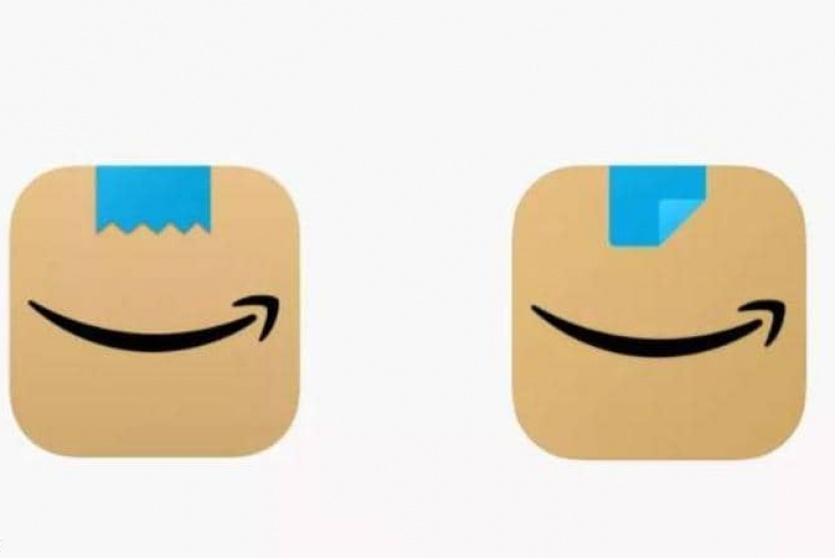 شعار أمازون قبل وبعد التعديل 