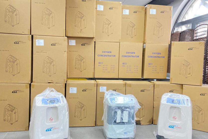 أجهزة أكسجين قدمها بشار المصري