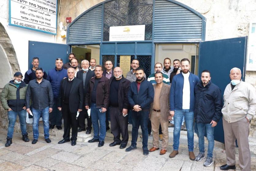 خلال حفل افتتاح المكتب الجديد لكهرباء القدس