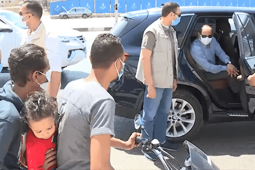 خلال لقاء السيسي مع عامل الدليفري