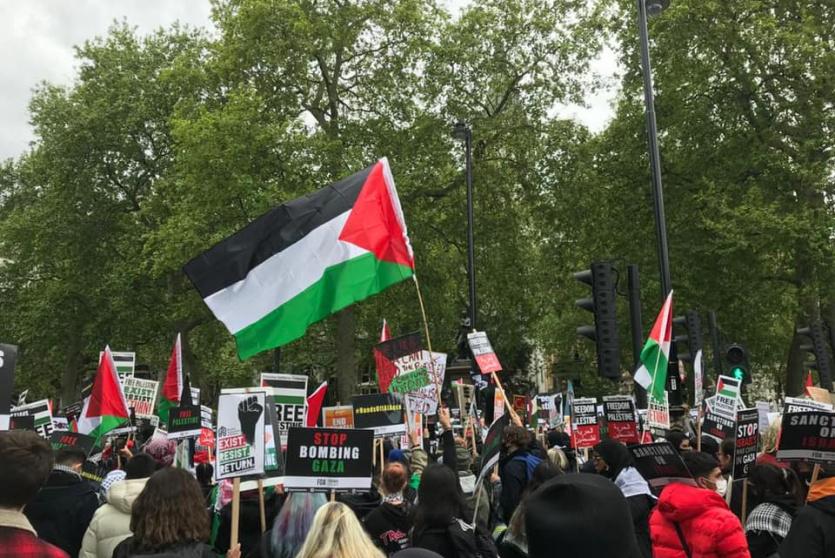 تظاهرة في لندن دعما لفلسطين