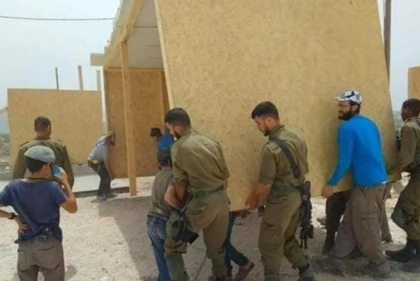  إقامة بؤرة استيطانيّة جنوب نابلس