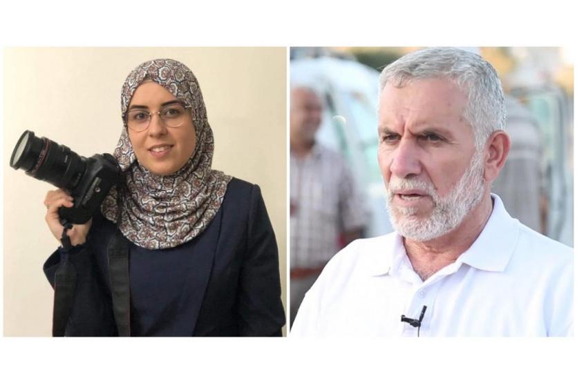 بشرى الطويل ووالدها الشيخ جمال