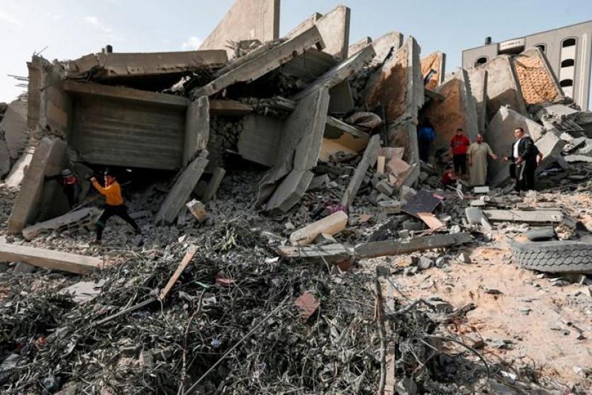 بيوت مدمرة في غزة