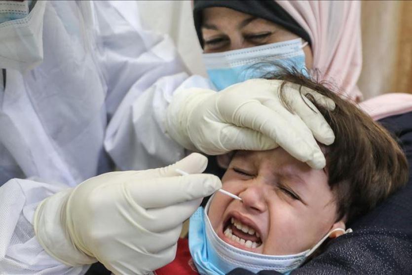 فحص كورونا في غزة -أرشيف-