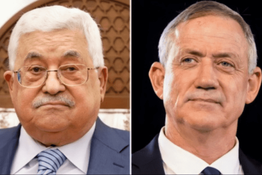 الرئيس عباس ووزير جيش الاحتلال بيني غانتس - توضيحية 