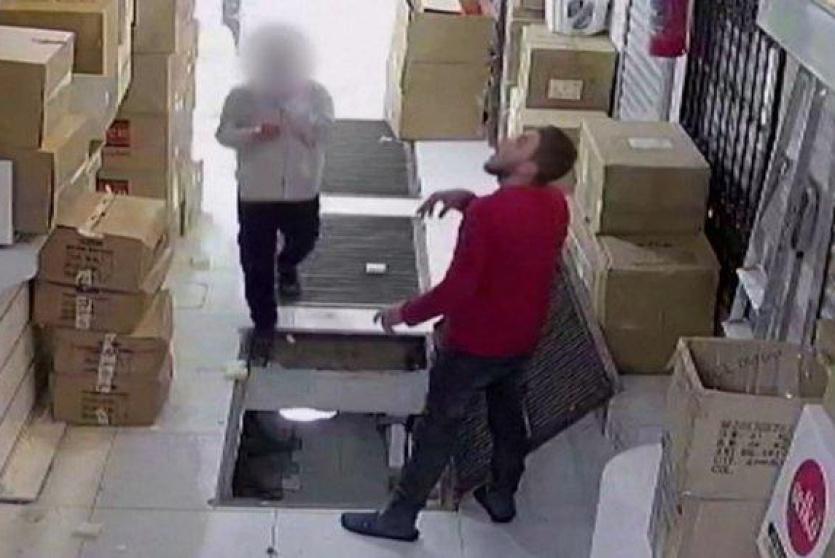 خلال الحادثة - تصوير كاميرا مراقبة