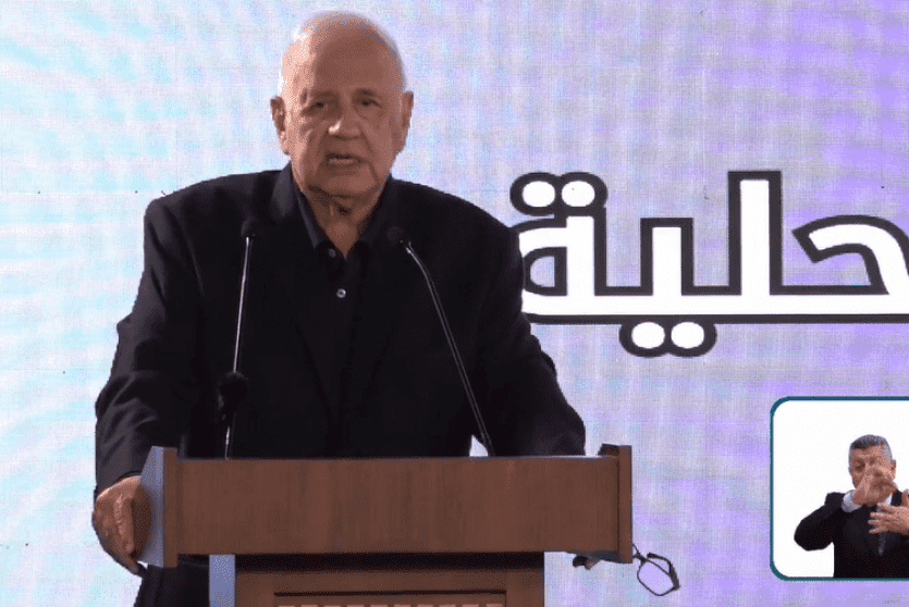 رئيس لجنة الانتخابات حنا ناصر خلال المؤتمر الصحفي