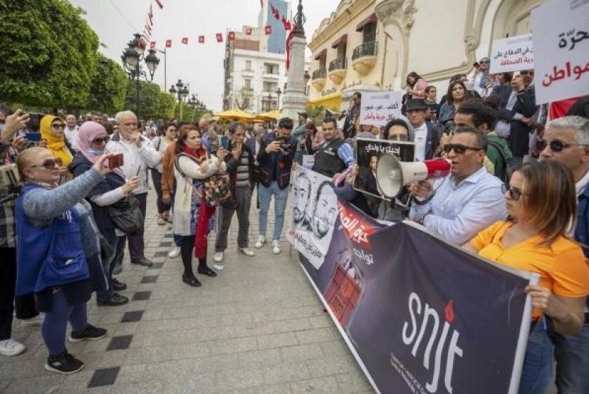 من التظاهرة اليوم