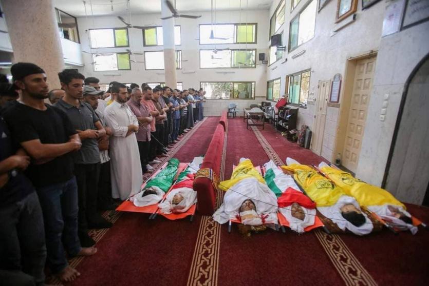 تشييع شهداء مجزرة جباليا