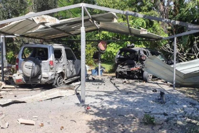 إصابة مباشرة لمنزل في عسقلان 