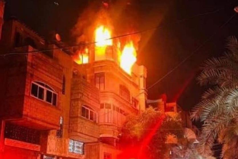 حريق جباليا