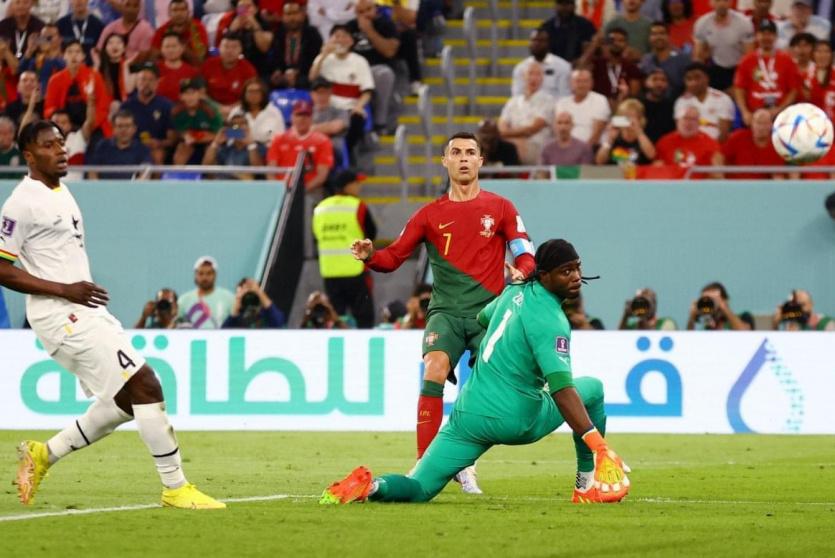 رونالدو يسجل الهدف الاول لصالح البرتغال