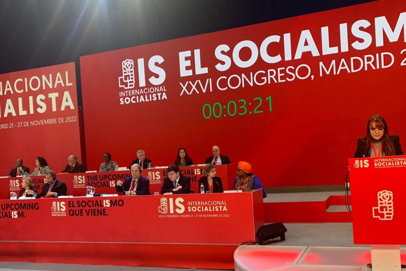 المؤتمر السادس والعشرين للاشتراكية الدولية المنعقد في العاصمة الإسبانية مدريد