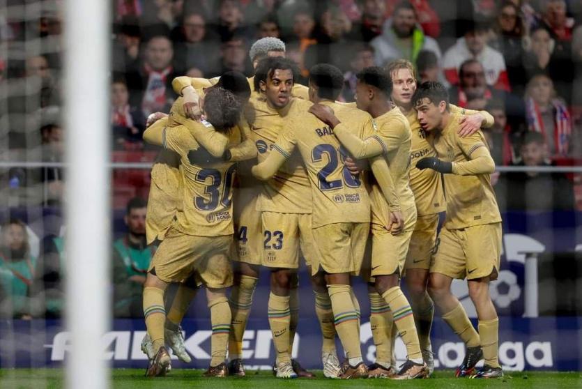 من مباراة برشلونة وأتلتيكو مدريد