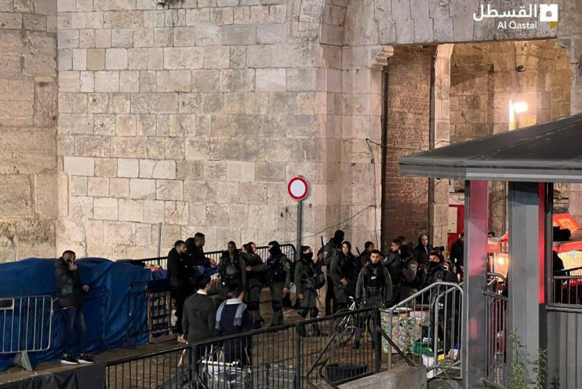 من منطقة باب العامود بالقدس قبل قليل