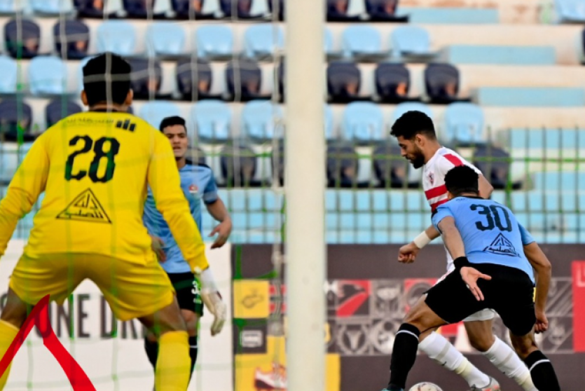 من مباراة الزمالك وغزل المحلة