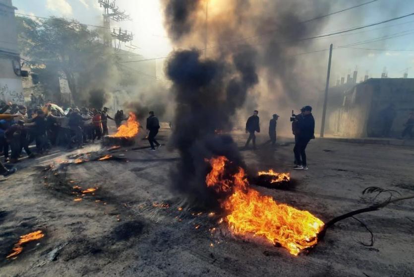 جانب من الاحتجاجات