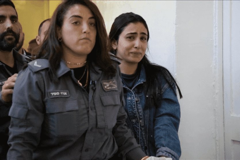 الإعلامية المقدسية لمى غوشة في المحكمة الإسرائيلية