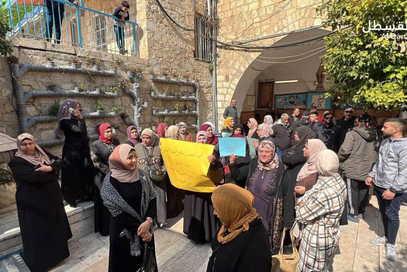 جانب من الوقفة الاحتجاجية