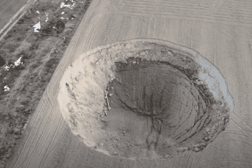 ظهور حفرة عملاقة في تركيا