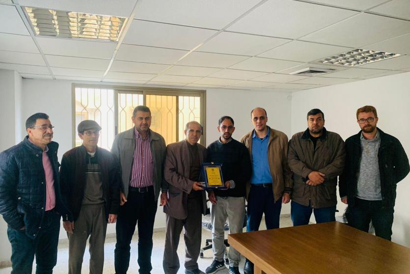 نقابة الصحفيين تكرم الزميل هاني أبو رزق 